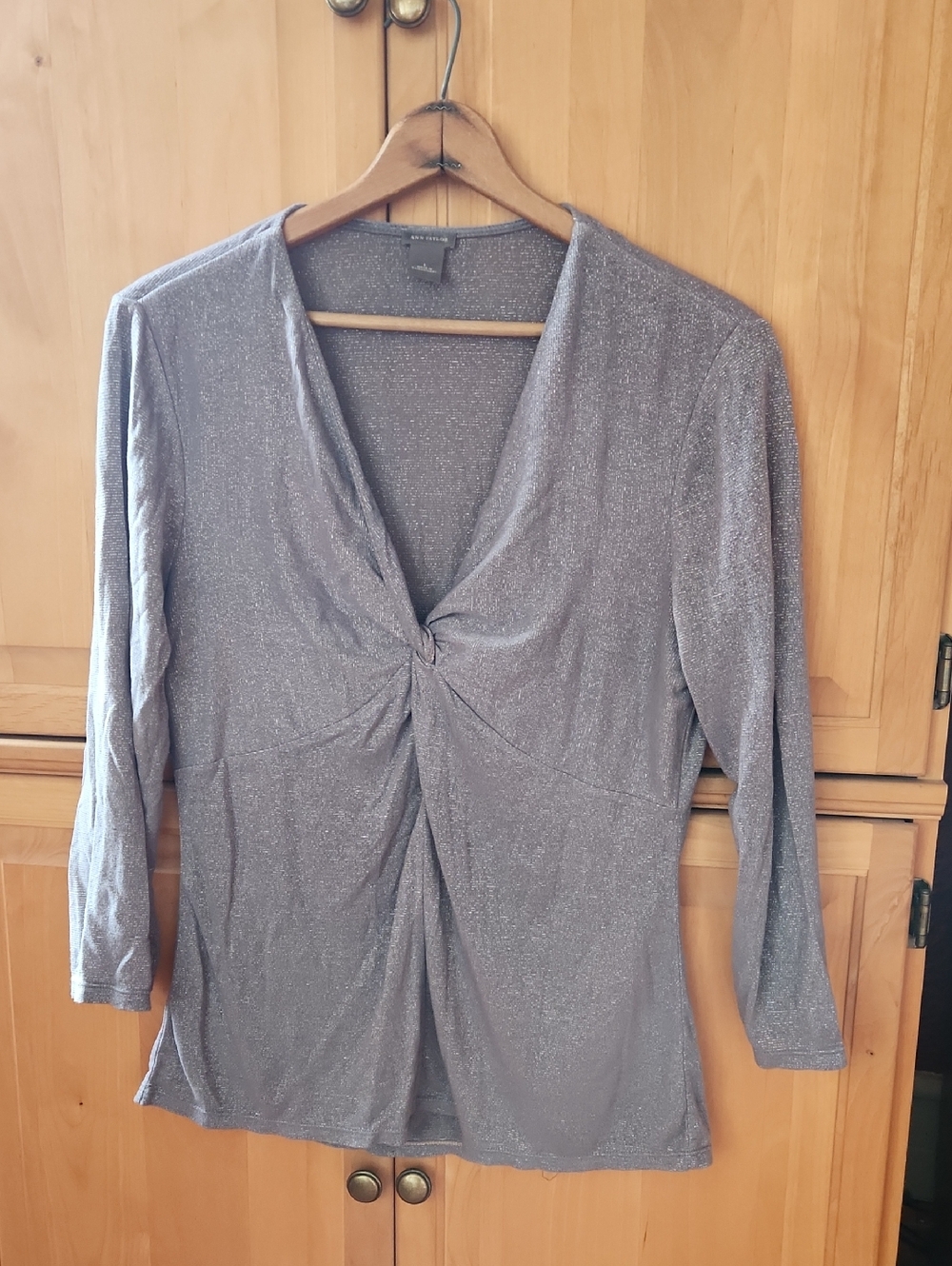 Ann Taylor Metallic Twist Top